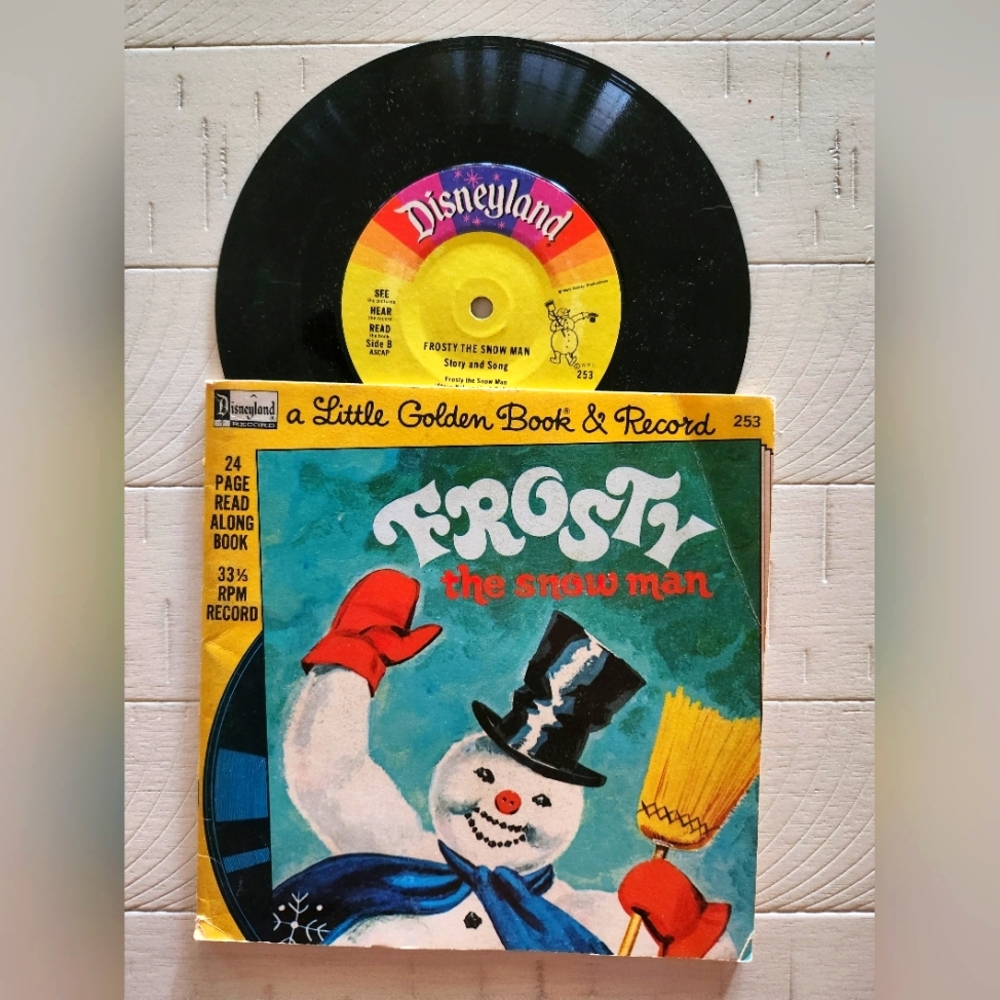 Vintage Little Golden Record Book (1976) - Frosty the Snowman